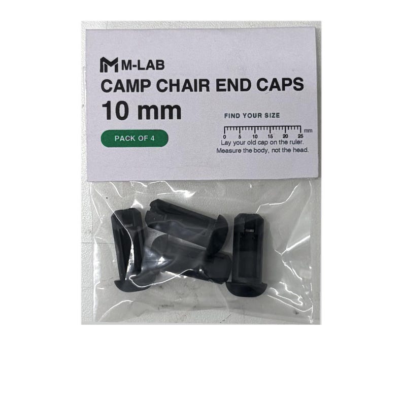 Camp Chair End Caps, 8-15 mm - Replacement Tube Caps, Pack of 4, Choose Your Size 10mm (pack of 4)