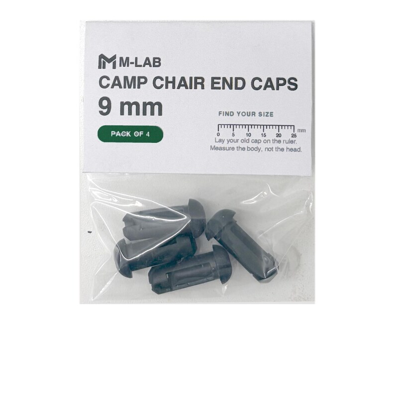 Camp Chair End Caps, 8-15 mm - Replacement Tube Caps, Pack of 4, Choose Your Size 9mm (pack of 4)