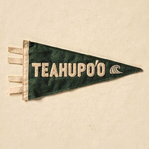 Teahupo'o Surf Pennant full artwork and composition, shown flat without a room setting.