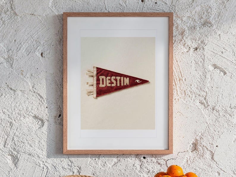Destin, Florida Surf Pennant Print