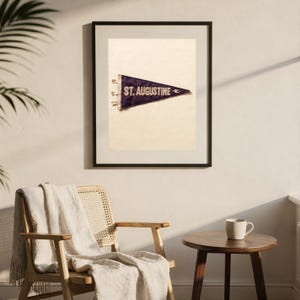 St. Augustine Beach, Florida Surf Pennant Print | Vintage Felt Pennant Art | Beach House Decor | Retro Surf Wall Art | Printable Digital Dow image 6