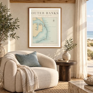 Outer Banks Surf Map | OBX Surf Breaks Print (Digital Download) image 5