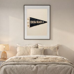 Cocoa Beach, Florida Surf Pennant Print | Vintage Felt Pennant Art | Beach House Decor | Retro Surf Wall Art | Printable Digital Download image 6