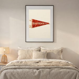 Estampado de banderín de surf de Bells Beach, Victoria, Australia / Arte de banderín de fieltro vintage / Decoración para casa de playa / Arte mural retro de surf / Impresión digital imagen 6