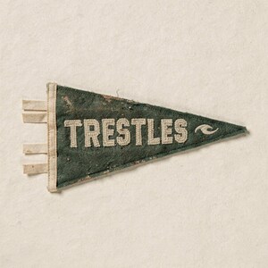Trestles, San Clemente, California Surf Pennant Print | Vintage Felt Pennant Art | Beach House Decor | Retro Surf Wall Art | Printable Digit image 2