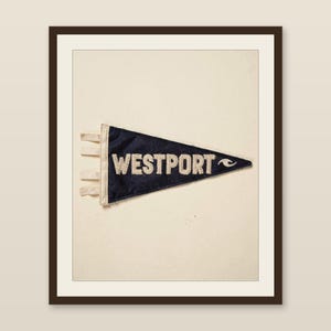 Westport, Washington Surf Pennant Print | Vintage Felt Pennant Art | Beach House Decor | Retro Surf Wall Art | Printable Digital Download image 1
