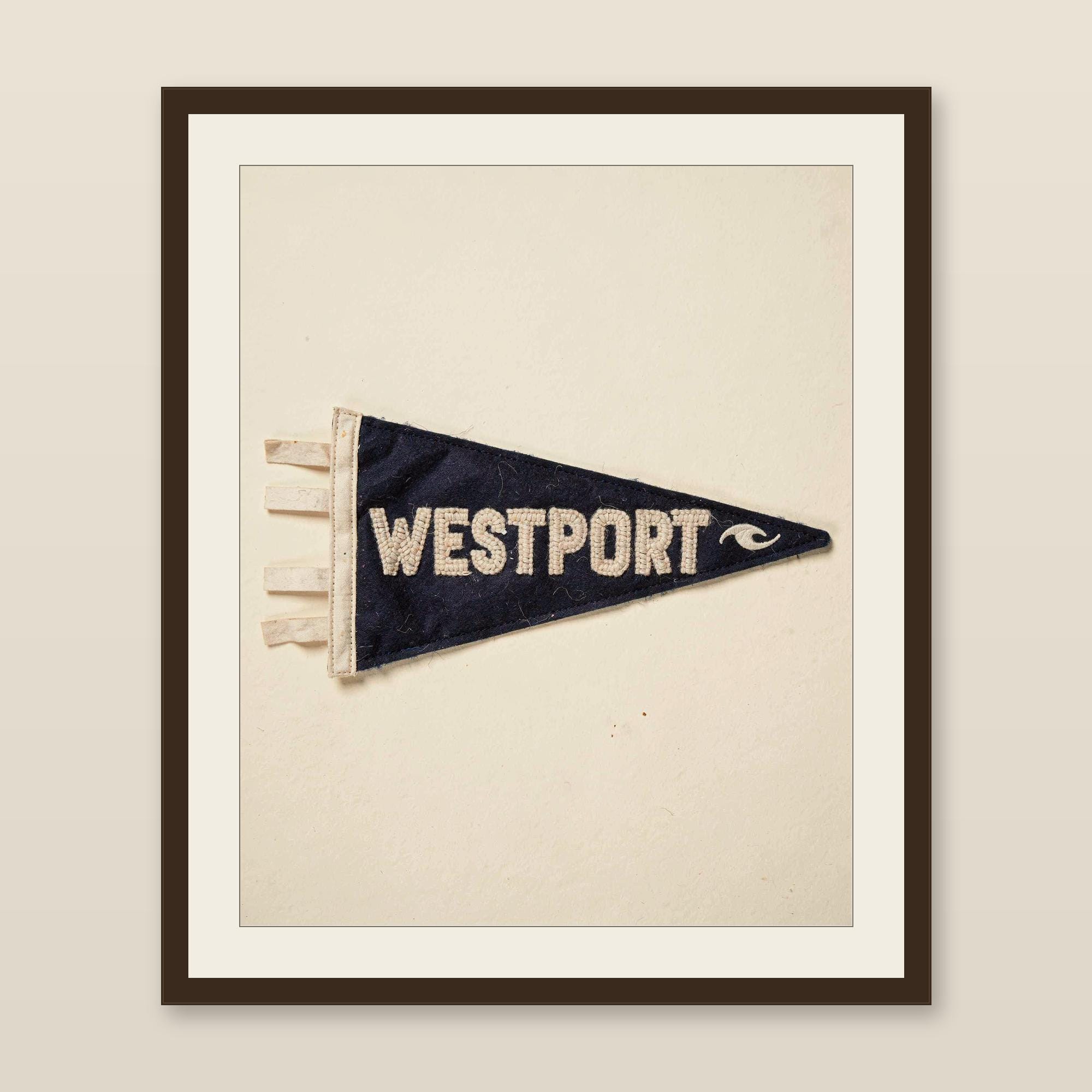 Westport, Washington Surf Pennant Print | Vintage Felt Pennant Art | Beach House Decor | Retro Surf Wall Art | Printable Digital Download