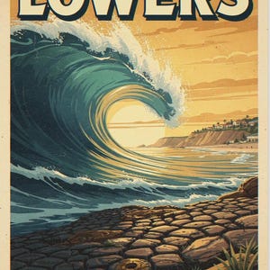 Lowers Trestles Surf full artwork and composition, shown flat without a room setting.
