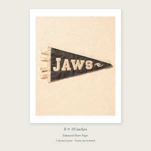 Jaws, Pe'ahi Surf Pennant unframed 8 by 10 inch print on enhanced matte paper, shown with its white paper border.