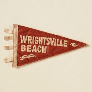 Wrightsville Beach Surf Pennant Art Print, Framed or Unframed Coastal Poster image 10