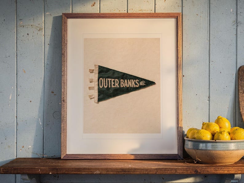 Outer Banks, North Carolina Surf Pennant Print