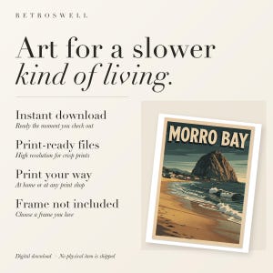 RetroSwell digital download details: instant download, print-ready high-resolution files, print at home or at any print shop. Frame not included.