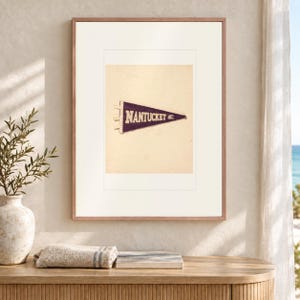 Kunstprint van een surfvlaggetje uit Nantucket, Massachusetts, ingelijst of oningelijst, kustposter. afbeelding 12
