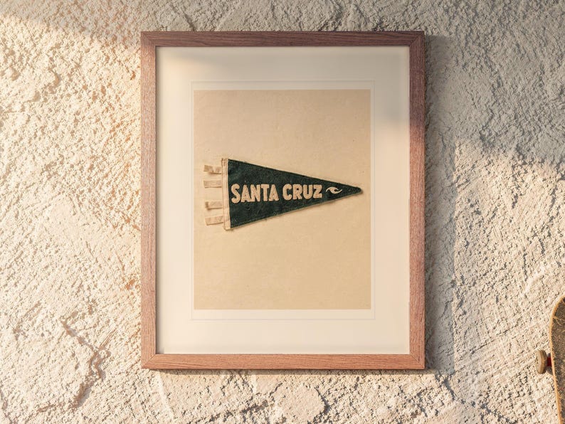 Santa Cruz, California Surf Pennant Print