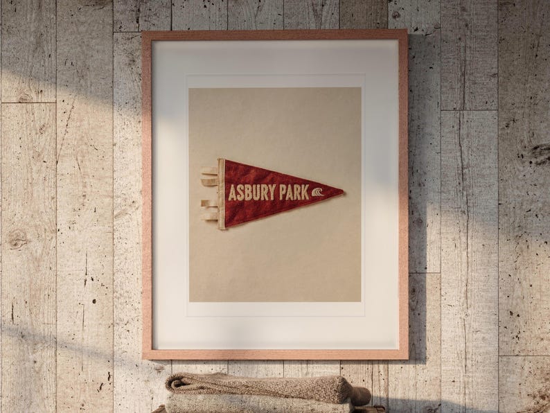 Asbury Park, New Jersey Surf Pennant Print
