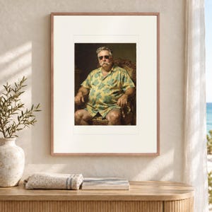 William Howard Taft Surfer Art Print, Framed or Unframed Funny Presidential Beach Poster image 12
