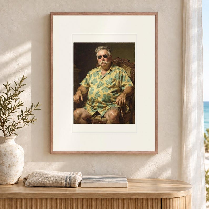 William Howard Taft Surfer Art Print, Framed or Unframed Funny Presidential Beach Poster image 12