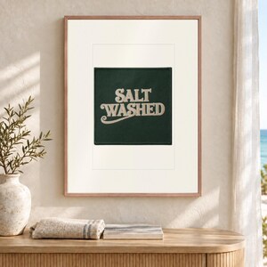 Salt Washed Patch Art Print, Framed or Unframed Retro Coastal Poster image 12