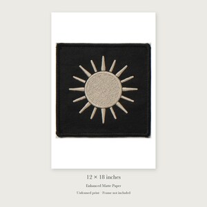Sun Patch unframed 12 by 18 inch print on enhanced matte paper, shown with its white paper border.