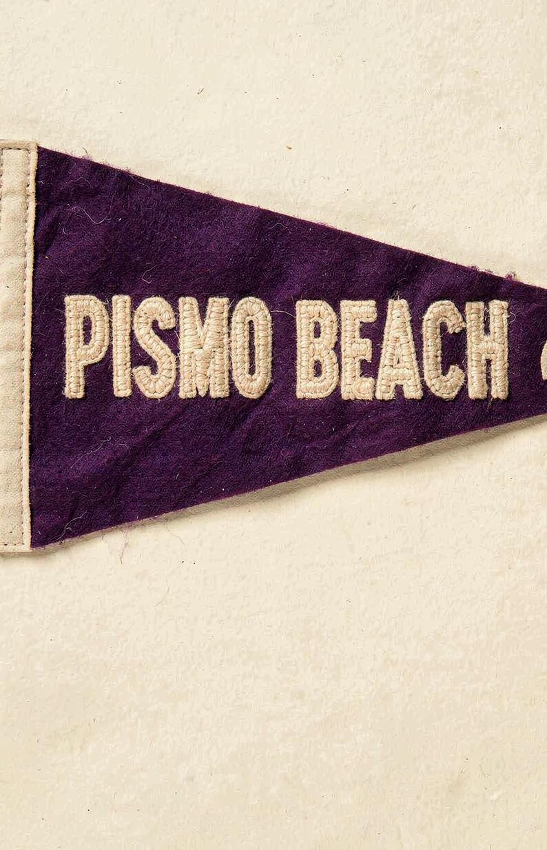 Estampado de banderín de surf de Pismo Beach, California / Arte vintage de banderín de fieltro / Decoración para casa de playa / Arte mural retro de surf / Descarga digital imprimible imagen 4
