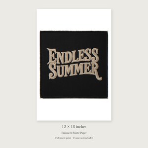 Endless Summer Patch unframed 12 by 18 inch print on enhanced matte paper, shown with its white paper border.