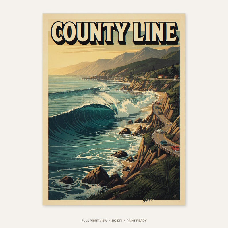 County Line Surf Poster
