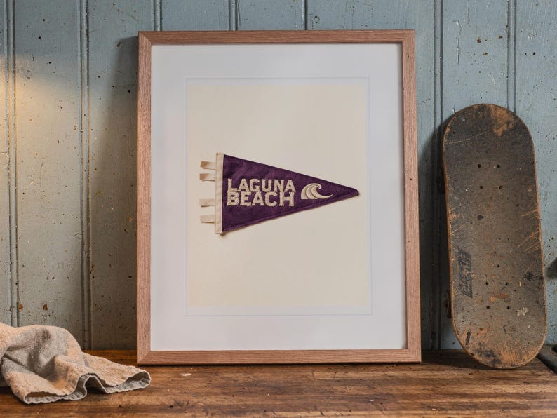 Laguna Beach, California Surf Pennant Print