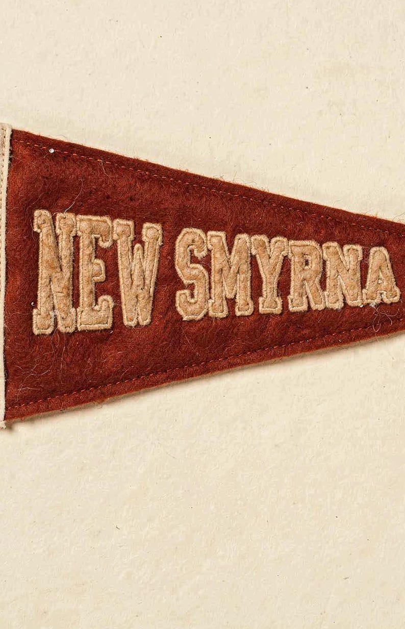 New Smyrna Beach, Florida Surf Pennant Print | Vintage Felt Pennant Art | Beach House Decor | Retro Surf Wall Art | Printable Digital Downlo image 4