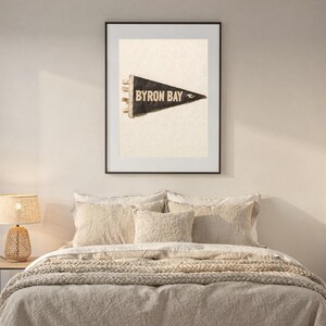 Byron Bay, Australia Surf Pennant Print | Vintage Felt Pennant Art | Beach House Decor | Retro Surf Wall Art | Printable Digital Download image 6