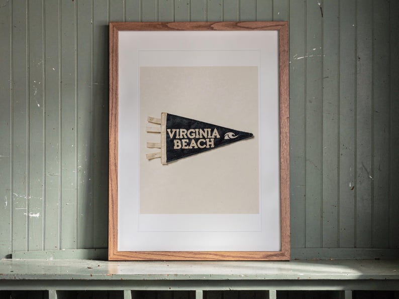 Virginia Beach, Virginia Surf Pennant Print