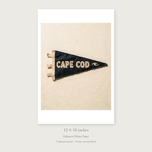 Cape Cod Surf Pennant Art Print, Framed or Unframed Coastal Poster image 8