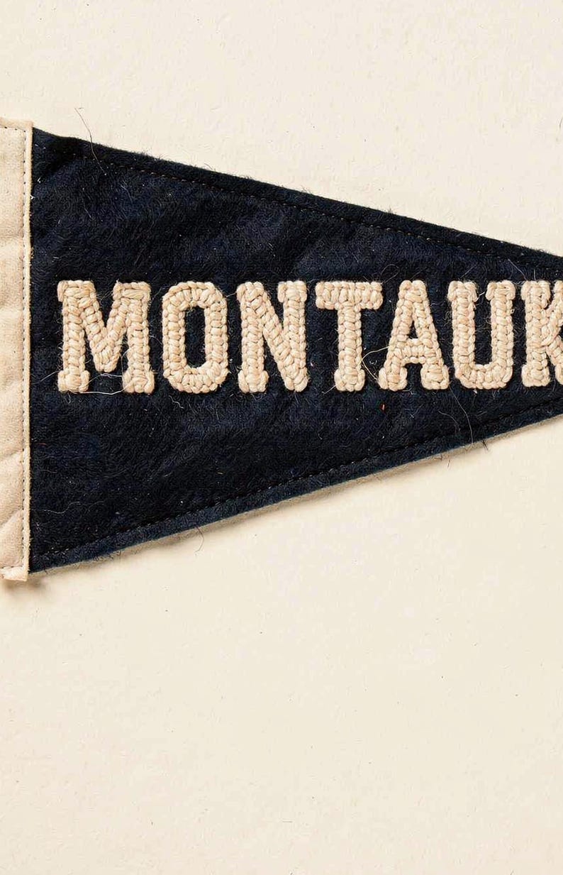 Montauk, New York Surf Pennant Print | Vintage Felt Pennant Art | Beach House Decor | Retro Surf Wall Art | Printable Digital Download image 4