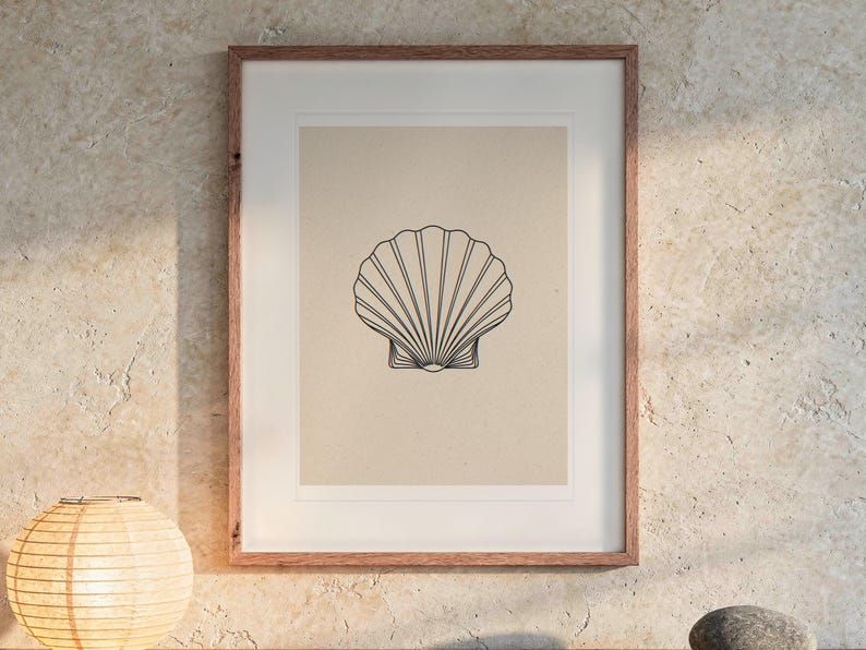 Boho Seashell Line Art