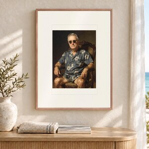 Franklin D. Roosevelt Surfer Kunstdruck, gerahmt oder ungerahmt, lustiges Präsidenten-Strandposter Bild 12