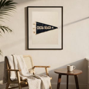 Cocoa Beach, Florida Surf Pennant Print | Vintage Felt Pennant Art | Beach House Decor | Retro Surf Wall Art | Printable Digital Download image 7