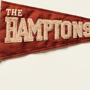 The Hamptons, New York Surf Pennant Print | Vintage Felt Pennant Art | Beach House Decor | Retro Surf Wall Art | Printable Digital Download image 4