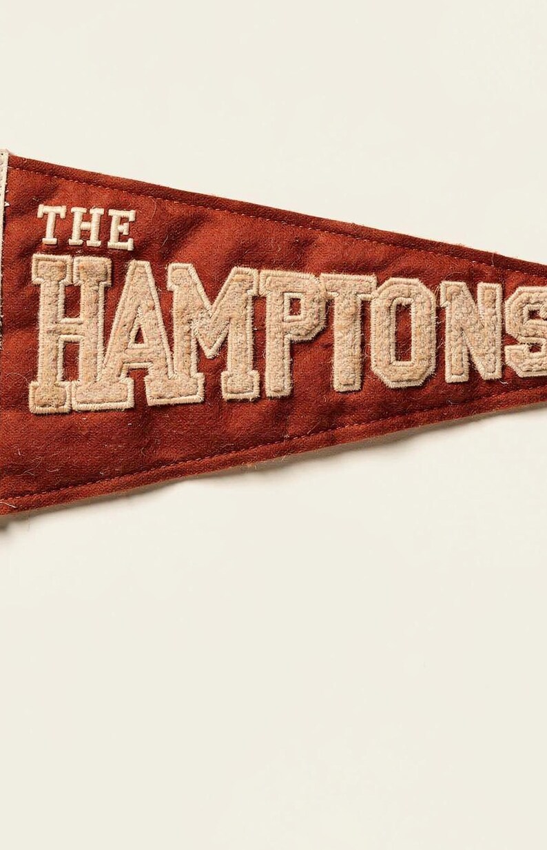The Hamptons, New York Surf Pennant Print | Vintage Felt Pennant Art | Beach House Decor | Retro Surf Wall Art | Printable Digital Download image 4