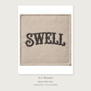 Swell Patch unframed 16 by 20 inch print on enhanced matte paper, shown with its white paper border.