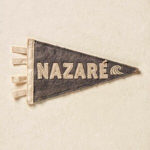 Nazaré Surf Pennant full artwork and composition, shown flat without a room setting.