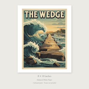 The Wedge Surf unframed 8 by 10 inch print on enhanced matte paper, shown with its white paper border.