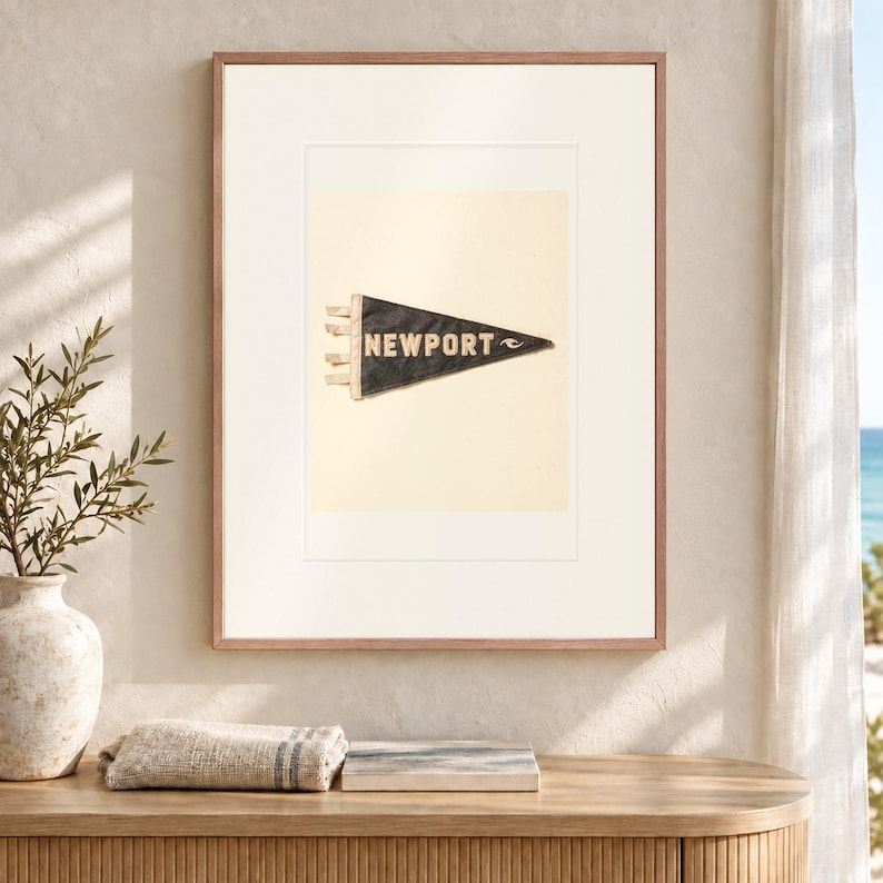 Plakat z motywem surfingu w Newport, Rhode Island, oprawiony lub nieoprawiony, z motywem wybrzeża zdjęcie 12