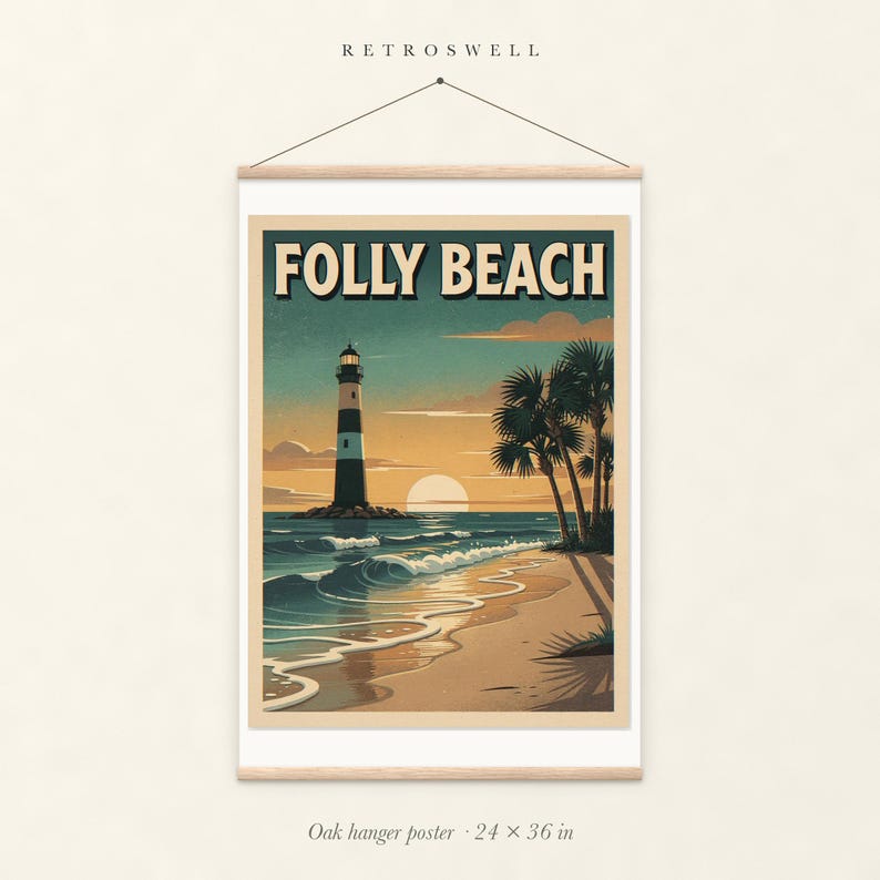 Folly Beach Surf Poster