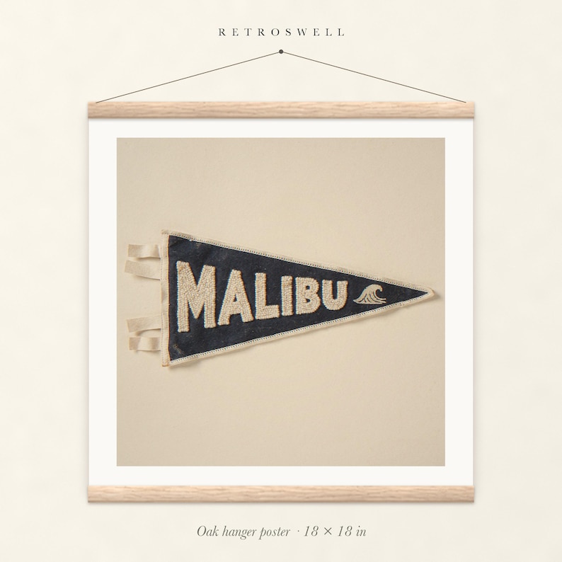 Malibu Surf Pennant Print