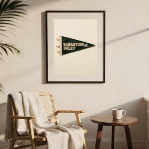 Sebastian Inlet, Florida Surf-Wimpel-Druck | Vintage-Filzwimpel-Kunst | Strandhaus-Dekoration | Retro-Surf-Wandkunst | Druckbarer digitaler Download Bild 7