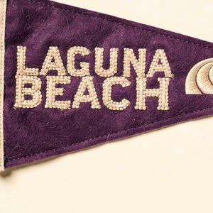 Laguna Beach, California Surf Pennant Print | Vintage Felt Pennant Art | Beach House Decor | Retro Surf Wall Art | Printable Digital Downloa image 4