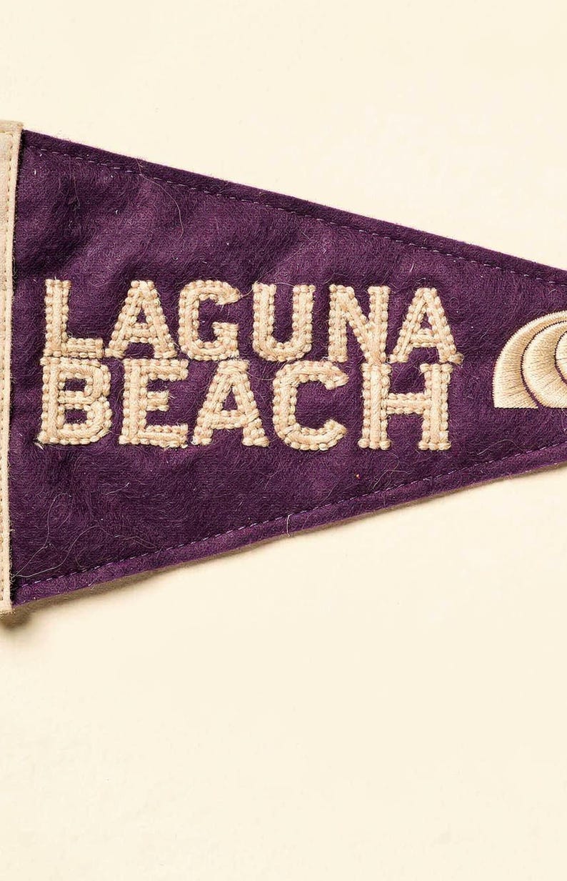 Laguna Beach, California Surf Pennant Print | Vintage Felt Pennant Art | Beach House Decor | Retro Surf Wall Art | Printable Digital Downloa image 4