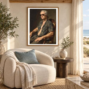 Alexander Hamilton Surfer Art Print | Funny Founding Father Hawaiian Shirt Portrait (Digital Download) image 5