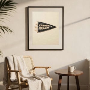 Cannon Beach, Oregon Surf Pennant Print | Vintage Felt Pennant Art | Beach House Decor | Retro Surf Wall Art | Printable Digital Download image 7
