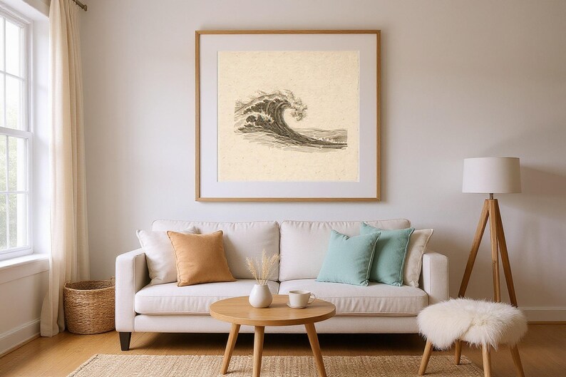 Vintage Wave Etching Print | Vintage Surf Wall Art (Digital Download) image 9