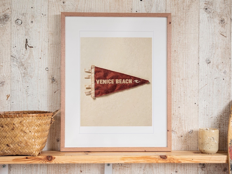 Venice Beach, California Surf Pennant Print